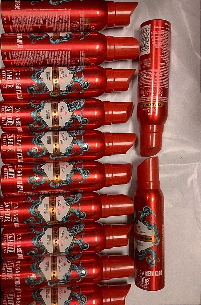12* Old Spice KRAKENGARD No Gas Deodorant Body Spray Perfume for Men, 4.73OZ
